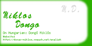 miklos dongo business card